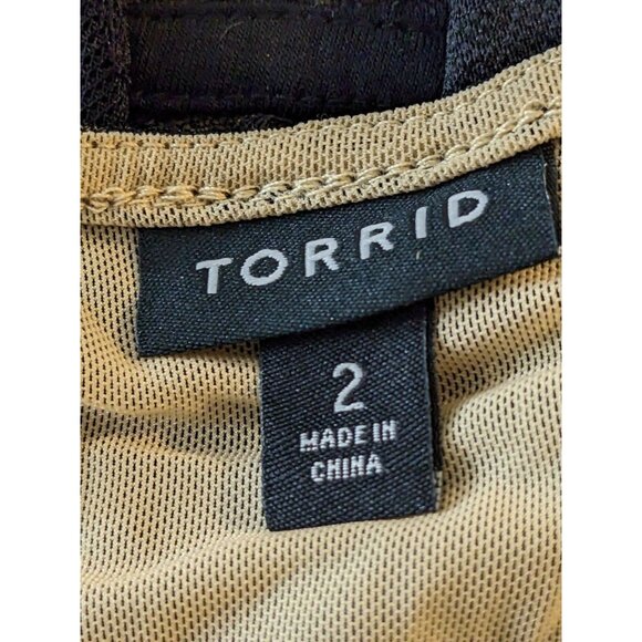 Torrid 2 Plus Size 2X Women's Black Lace Stretch Corset Bodysuit Sexy Gothic - Picture 7 of 9